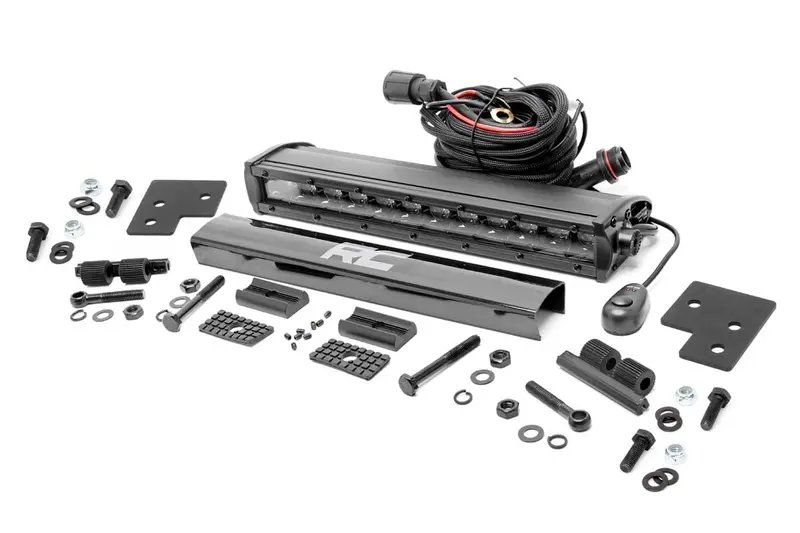 Led Light Kit | Bumper Mount | 12" Black Single Row | Polaris Ranger Xp 1000 1