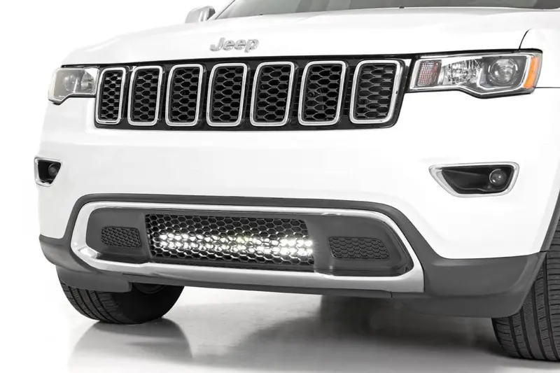 Led Light Kit | Bumper Mount | 20" Black Dual Row | White Drl | Jeep Grand Cherokee Wk2 (11-20) 1