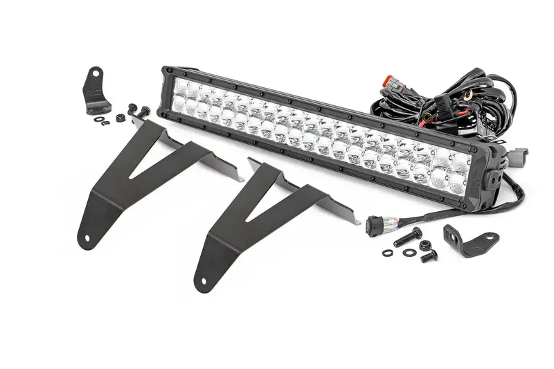 Led Light Kit | Bumper Mount | 20" Chrome Dual Row | Amber Drl | Ram 1500 (19-24) 1