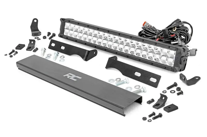 Led Light Kit | Bumper Mount | 20" Chrome Dual Row | White Drl | Jeep Grand Cherokee Wk2 (11-20) 1