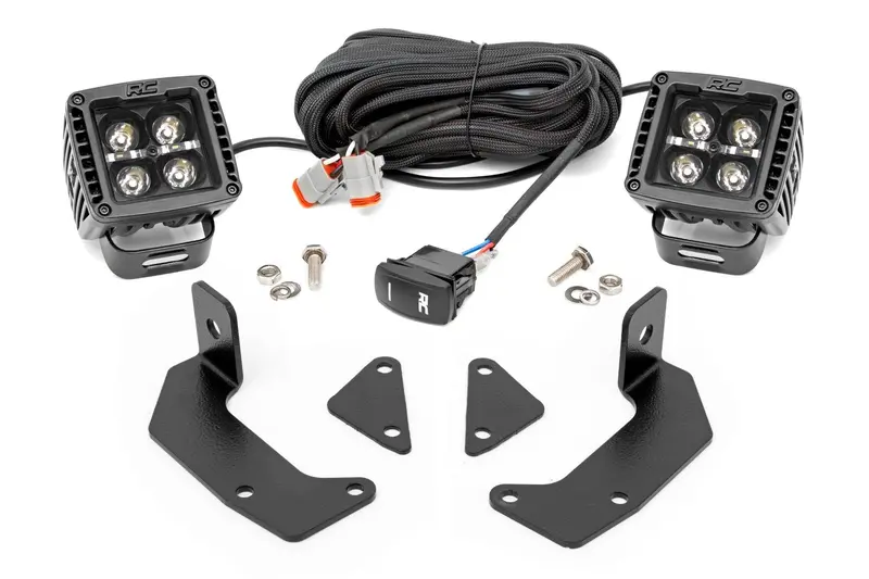 Led Light Kit | Cage Mount | 2" Black Pair | Amber Drl | Cfmoto Uforce 1000 1