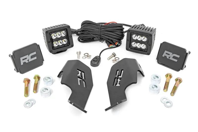 Led Light Kit | Cage Mount | 2" Black Pair | Honda Talon 1000 1