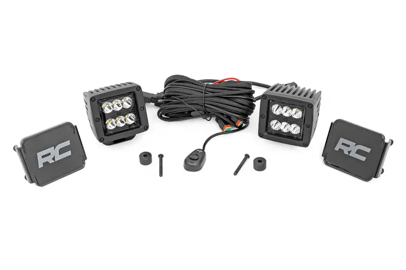 Led Light Kit | Cowl Mount | 2" Black Pair | Jeep Gladiator Jt/Wrangler Jl (18-26) 1