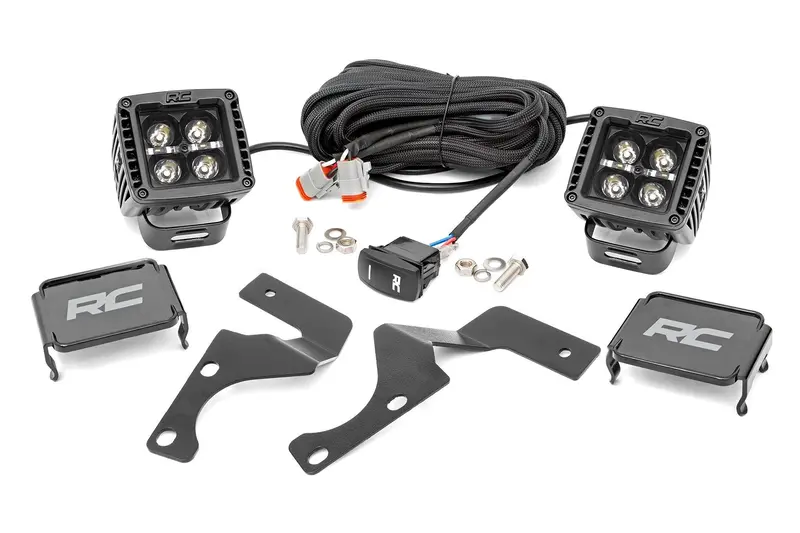 Led Light Kit | Ditch Mount | 2" Black Pair | Amber Drl | Toyota 4Runner (10-24) 1
