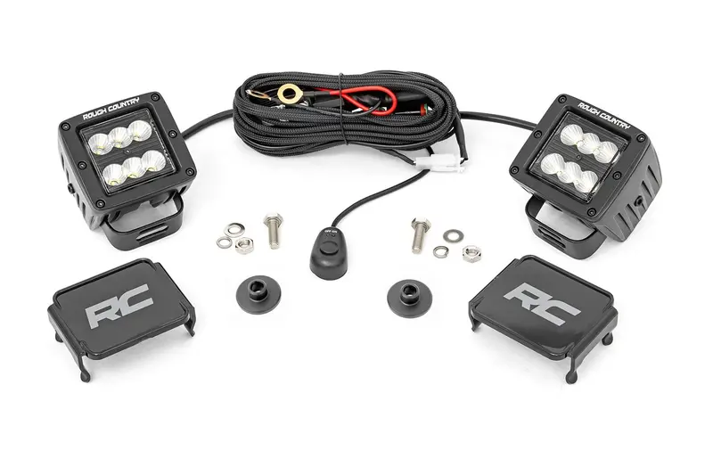 Led Light Kit | Ditch Mount | 2" Black Pair | Flood Pattern | Ford Bronco (21-25) 1