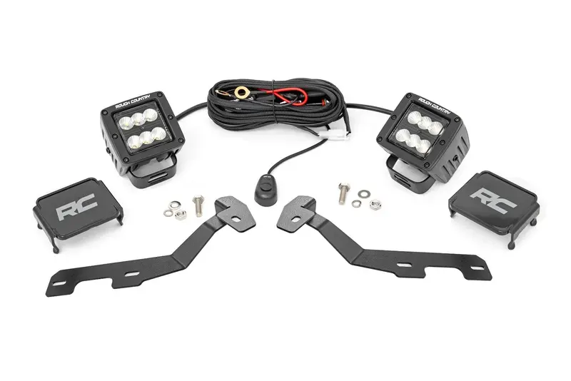 Led Light Kit | Ditch Mount | 2" Black Pair | Flood | Ram 1500 2Wd/4Wd (19-26) 1