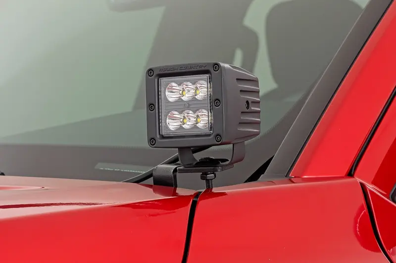 Led Light Kit | Ditch Mount | 2" Black Pair | Flood | Toyota Tacoma (24-25) 1