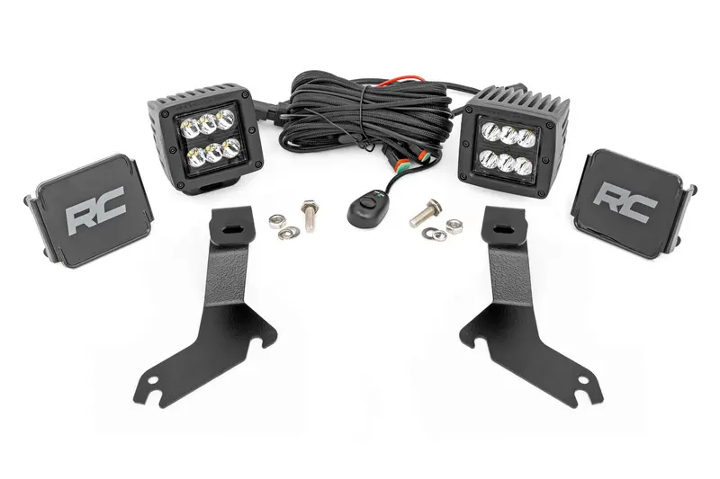 Led Light Kit | Ditch Mount | 2" Black Pair | Spot | Chevy Silverado 1500 (99-06)/Tahoe (00-06) 1