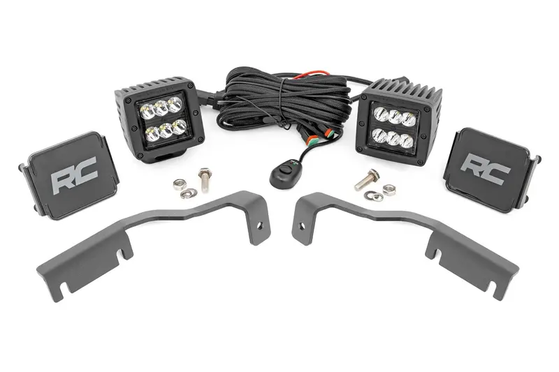 Led Light Kit | Ditch Mount | 2" Black Pair | Spot | Nissan Frontier (22-25) 1