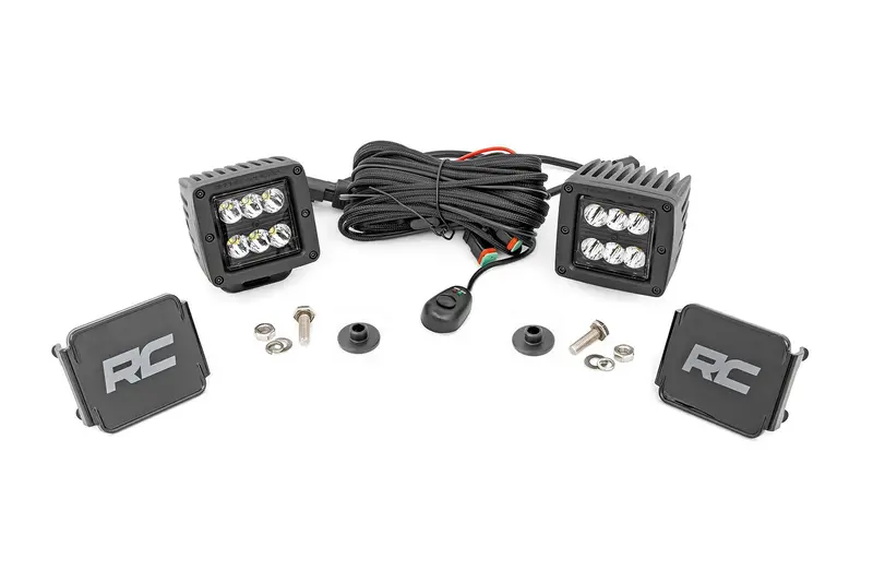 Led Light Kit | Ditch Mount | 2" Black Pair | Spot Pattern | Ford Bronco (21-25) 1