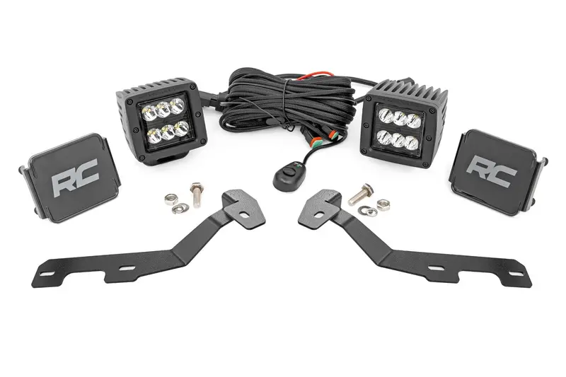 Led Light Kit | Ditch Mount | 2" Black Pair | Spot | Ram 1500 2Wd/4Wd (19-26) 1