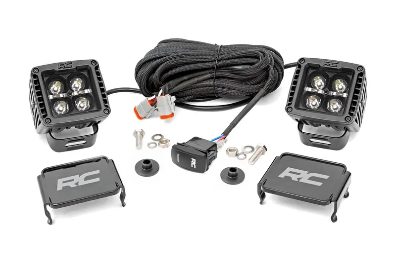 Led Light Kit | Ditch Mount | 2" Black Pair | White Drl | Ford Bronco (21-25) 1