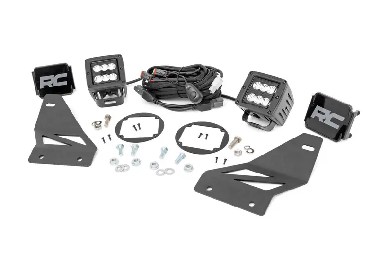 Led Light Kit | Fog Mount | 2" Black Pair | Spot | Nissan Frontier (05-20) 1