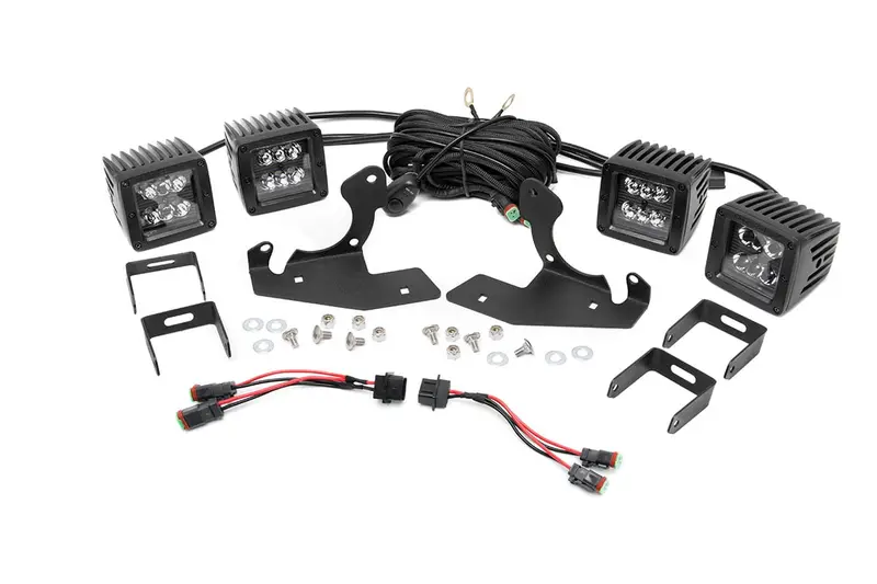 Led Light Kit | Fog Mount | Dual 2" Black Pair | Chevy Silverado 2500 Hd/3500 Hd (11-14) 1
