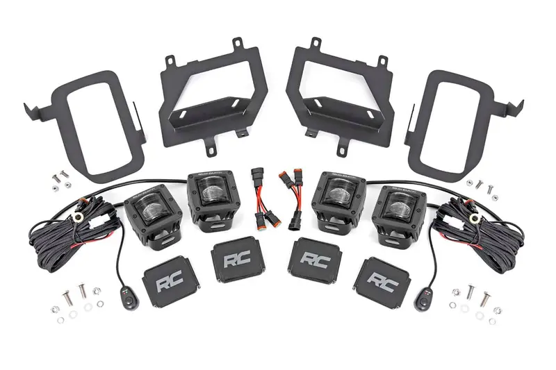 Led Light Kit | Fog Mount | Dual 2" Black Pairs | Sae | Ford F-150 (15-17) 1
