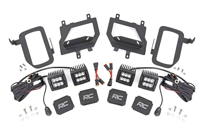 Led Light Kit | Fog Mount | Dual 2" Black Pairs | Spot | Ford F-150 (15-17) 1