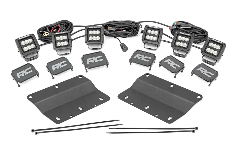 Led Light Kit | Fog Mount | Triple 2" Black Pair | Flood | Ford Bronco (21-25) 1