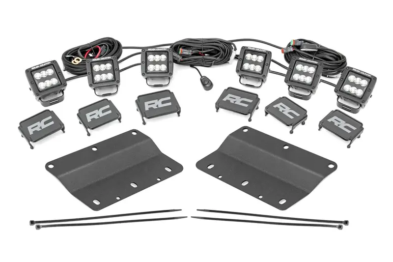 Led Light Kit | Fog Mount | Triple 2" Black Pair | Spot | Ford Bronco (21-25) 1