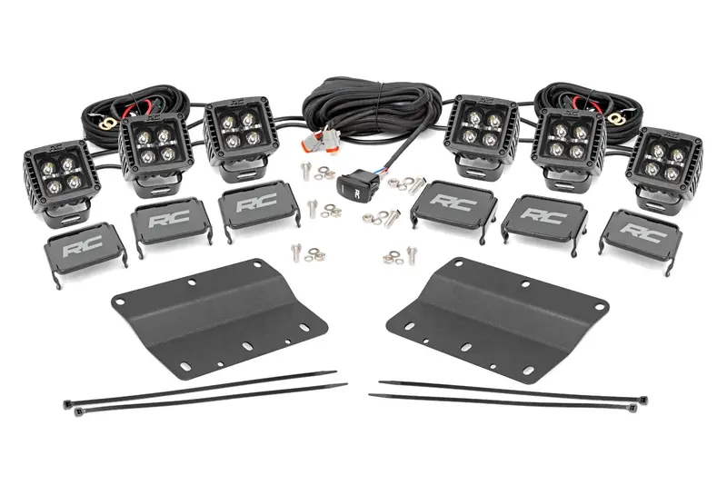 Led Light Kit | Fog Mount | Triple 2" Black Pair | White Drl | Ford Bronco (21-25) 1