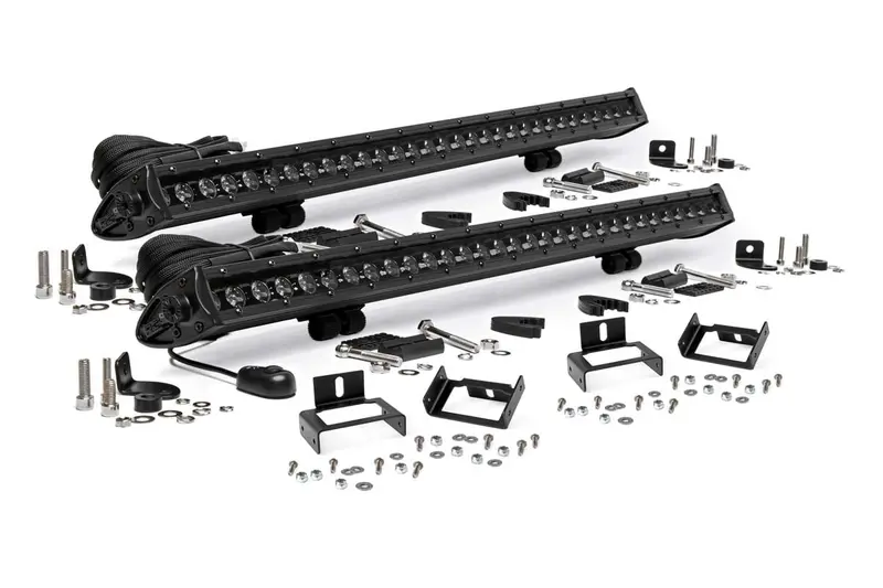 Led Light Kit | Grill Mount | 30" Black Single Row Pair | Ford F-250/F-350 Super Duty (11-16) 1