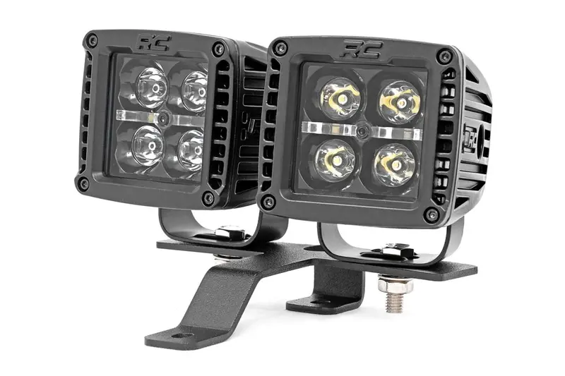 Led Light Kit | Quad | Cowl Mount | 2" Black | Amber Drl | Jeep Gladiator Jt/Wrangler Jl (18-26) 1