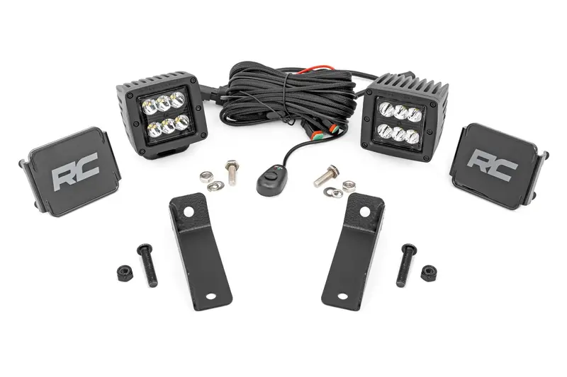 Led Light Kit | Rear Mount | 2" Black Pair | Spot | Can-Am Maverick Sport 1000R 1
