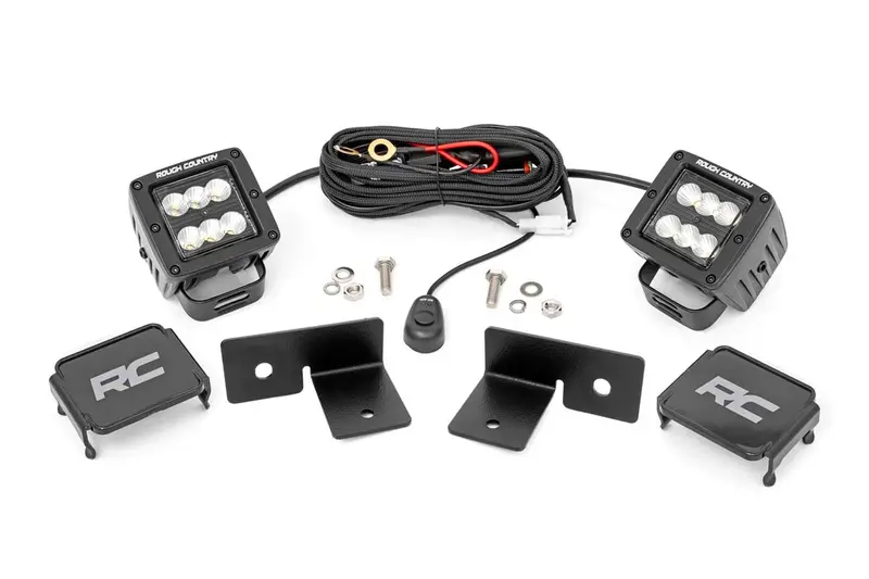 Led Light Kit | Under Bed Mount | 2" Black Pair | Spot | Polaris General Xp 4 1000 1