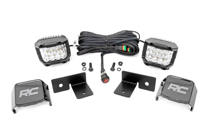 Led Light Kit | Under Bed Mount | 2" Chrome Pair | Wide Angle | Polaris General Xp 4 1000 1
