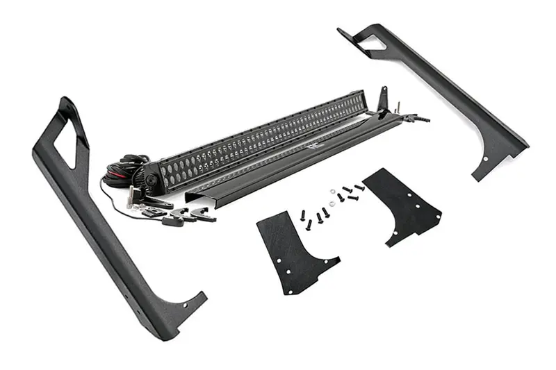 Led Light Kit | Windshield Mount | 50" Black Dual Row | Jeep Wrangler Tj (97-06) 1