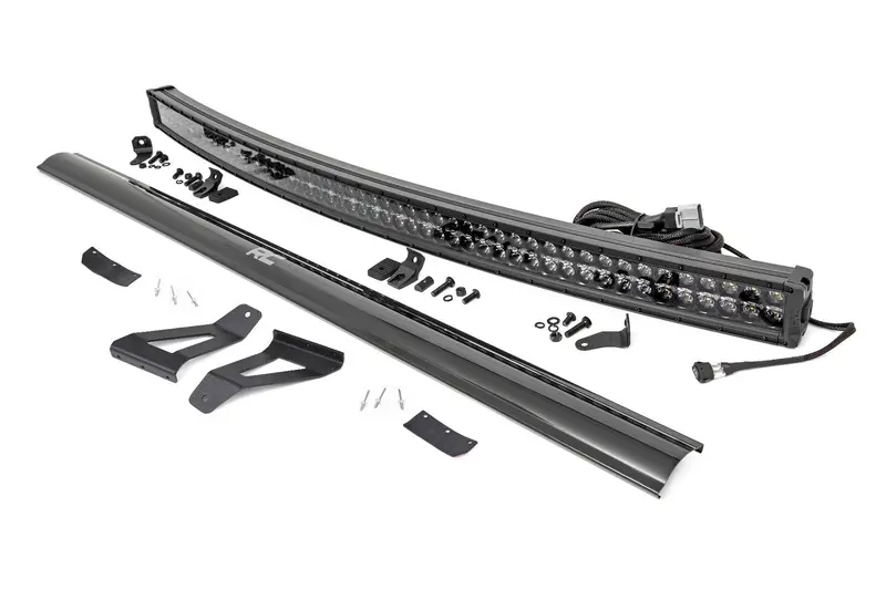 Led Light Kit | Windshield Mount | 50" Blk Dual Row | White Drl | Jeep Cherokee Xj (84-01) 1
