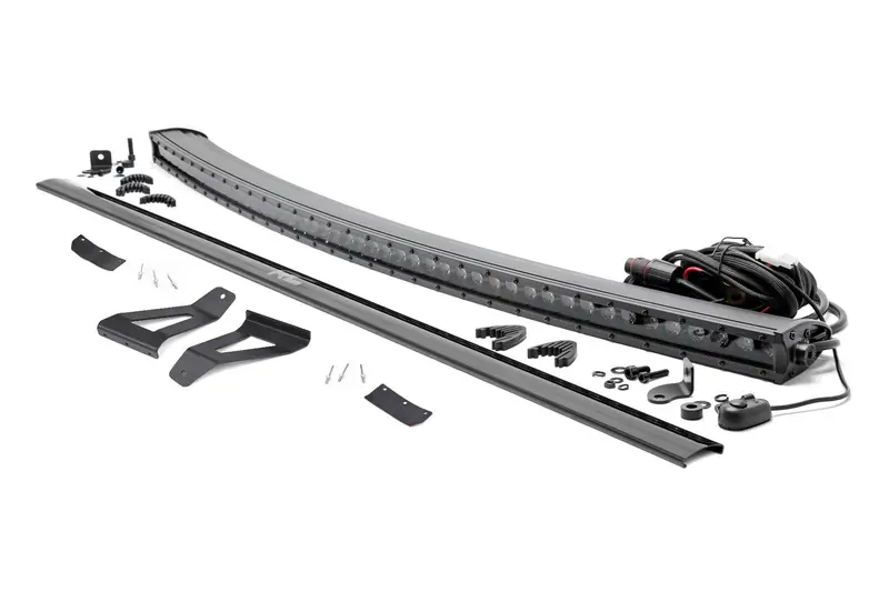 Led Light Kit | Windshield Mount | 50" Blk Single Row | Jeep Cherokee Xj (84-01) 1