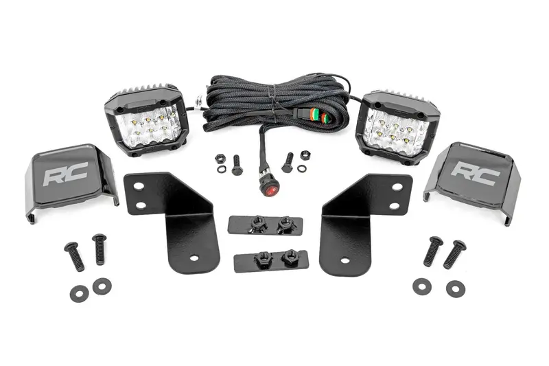 Led Light | Rr Cage Mount | 2" Chrome Pair | Wide Angle | Polaris Ranger 1000/Ranger Xp 900/1000 1