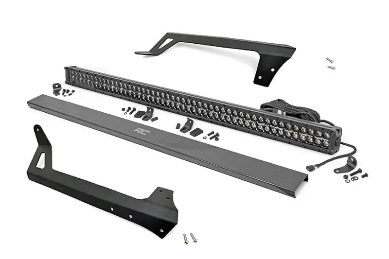 Led Light | Windshield Mnt | 50" Black Dual Row | Amber Drl | Jeep Wrangler Jk (07-18) 1