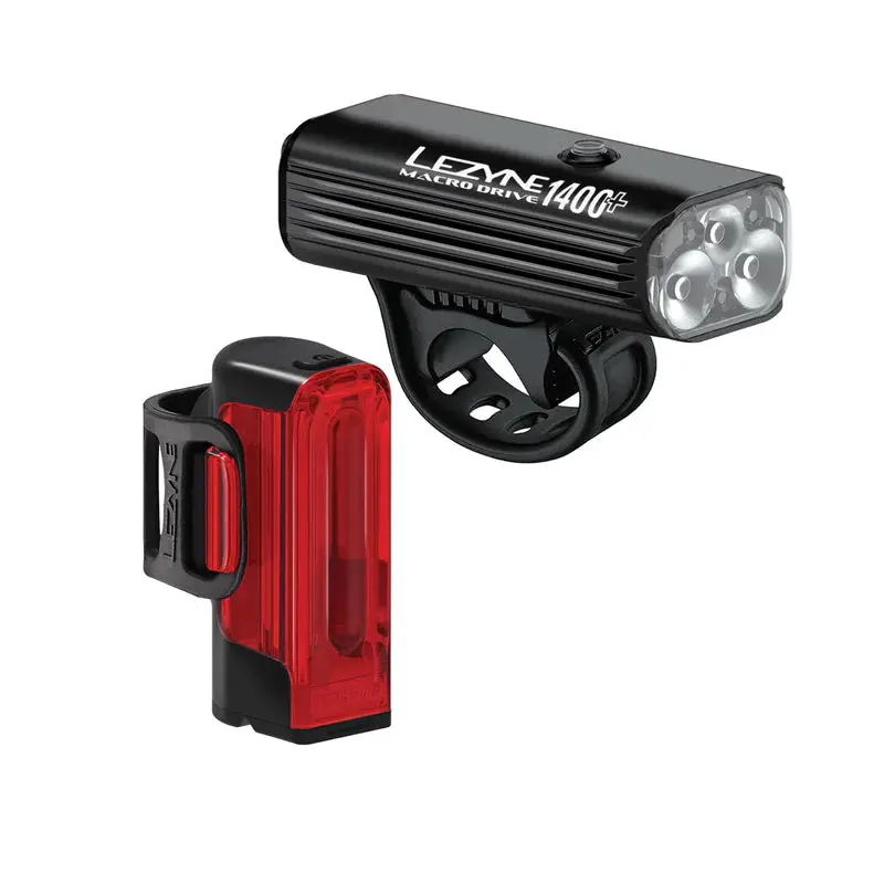 Lezyne Macro Drive 1400+ Strip Drive Pro 400+ Pair 1