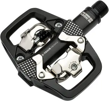 Look X-Track En-Rage Pedals - Dual Sided Clipless With Platform, Chromoly, 9/16", Black 1
