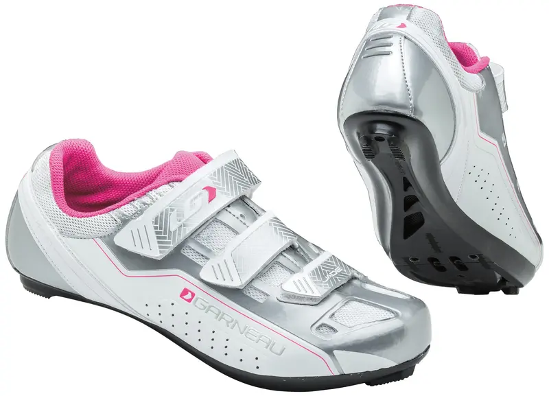 Louis Garneau Women's Jade Cycling Shoes - Size 37, White/Silver/Pink 1