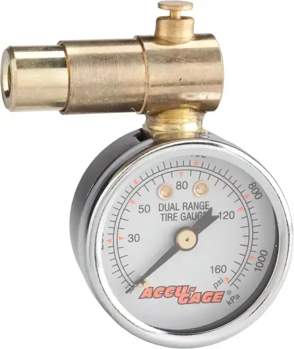 Meiser Presta-Valve Dial Gauge With Pressure Relief: 160Psi 1