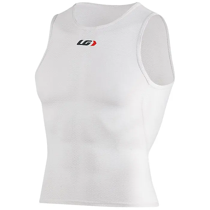 Men's Louis Garneau 1001 Singlet Base Layer Top-White 1