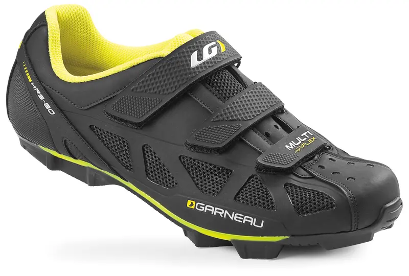 Men's Louis Garneau Multi Air Flex Cycling Shoe-Black/Bright Yellow 1