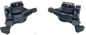 Microshift Ts71 Thumb Tap Shifter Set, 8-Speed, Triple, Optical Gear Indicator, Shimano Compatible 1
