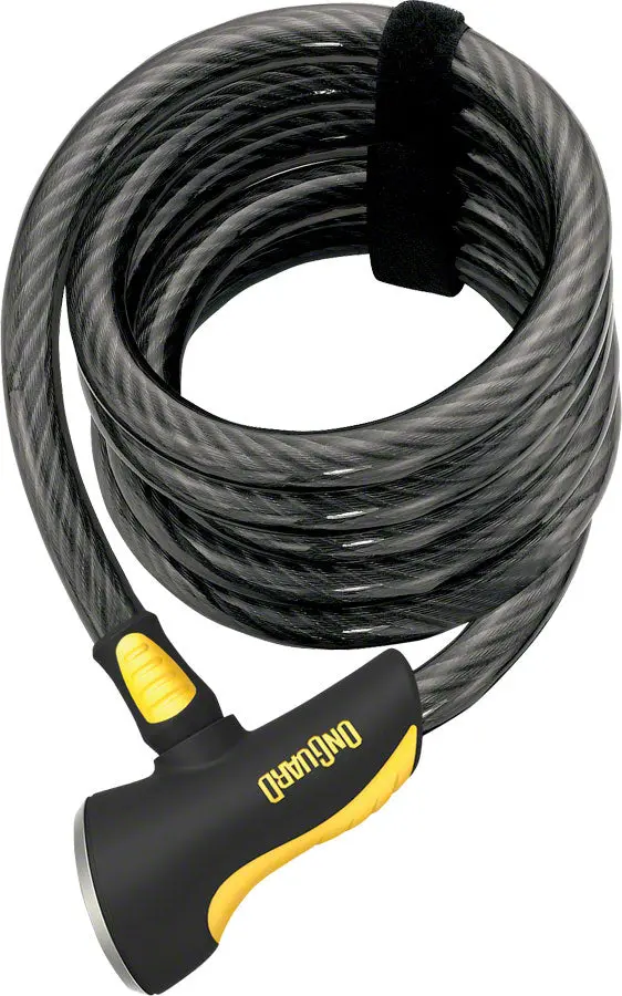 Onguard Doberman Cable Lock With Key: 6' X 12M, Gray/Black/Yellow 1