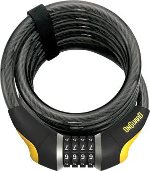 Onguard Doberman Combo Cable Lock: 6' X 15Mm, Gray/Black/Yellow 1