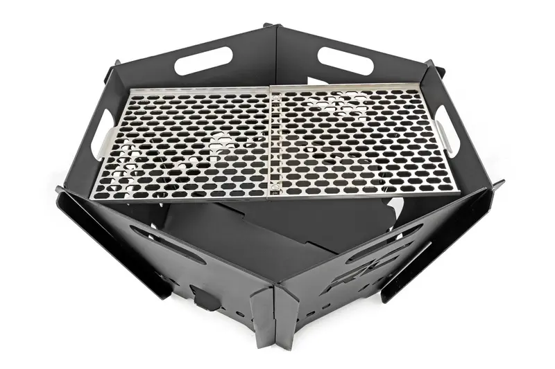 Overland Collapsible Fire Pit Stainless Steel Grill Grate 1