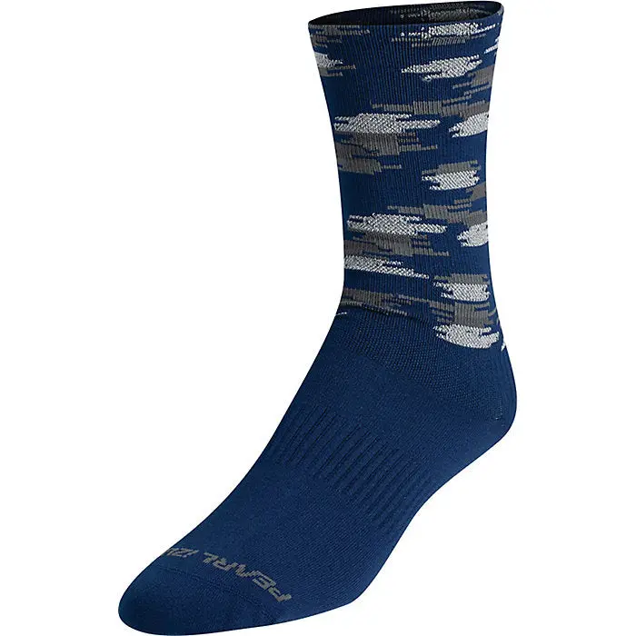 Pearl Izumi Flash Reflective Elite Socks-Navy Highland Dash 1