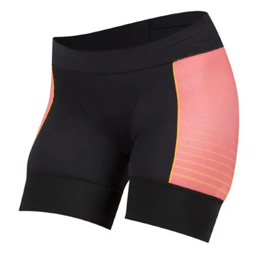 Pearl Izumi Women's Pursuit Tri Half Short Black/Orange Pop Diffuse 1