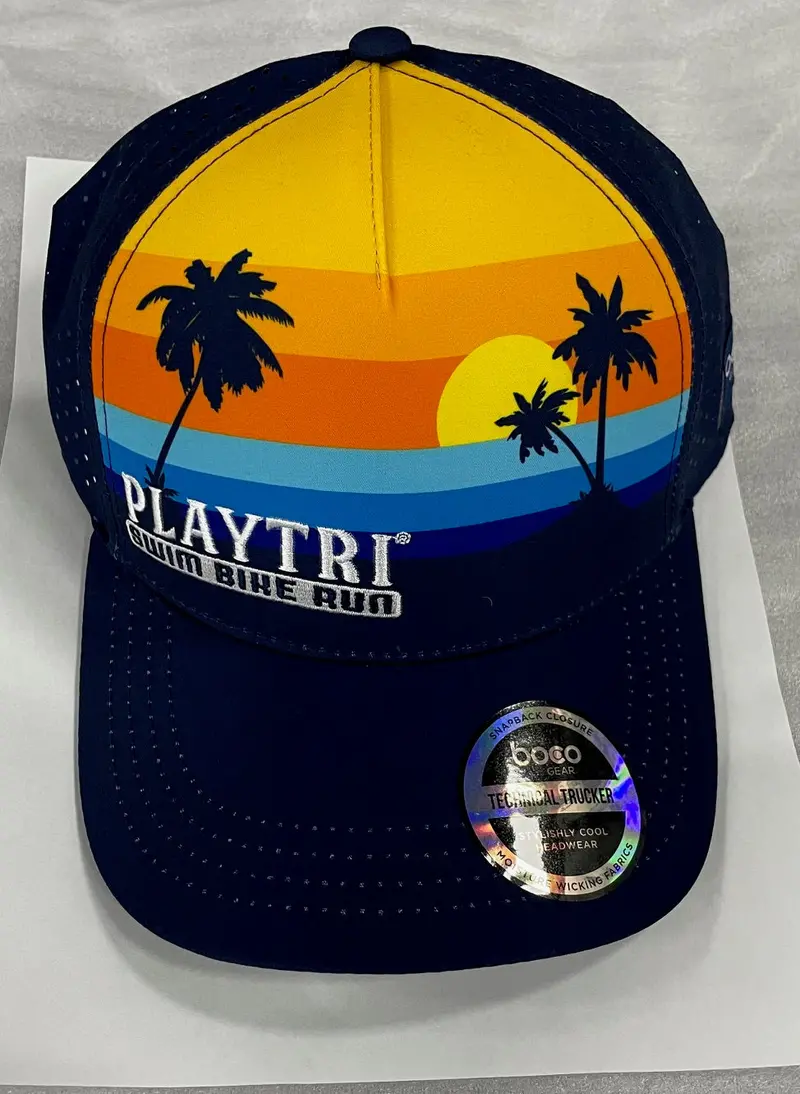 Playtri / Boco Technical Trucker Hat - Playtri Sunset 1