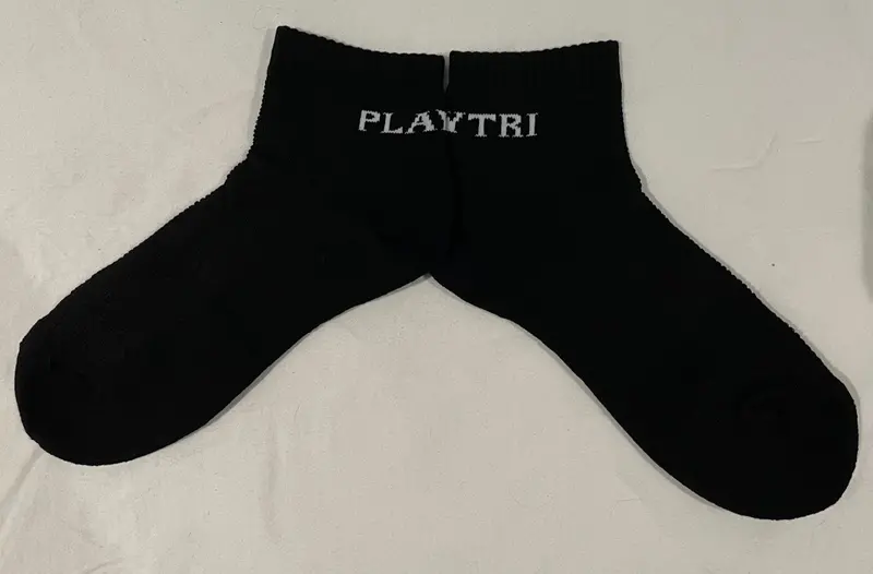 Playtri Cycling Socks - Black/White 1