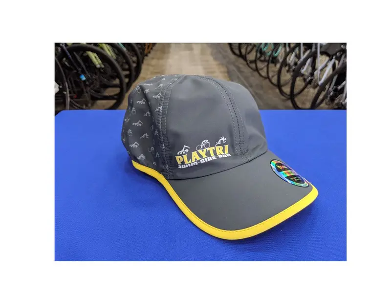 Playtri Performance Hat Gray And Yellow 1