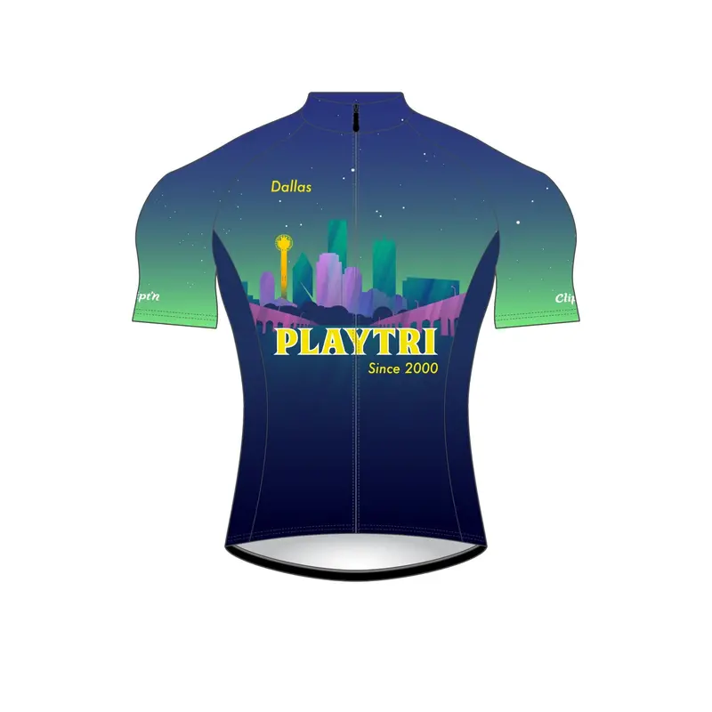 Playtri Unisex Reunion Tower Cycling Jersey 1