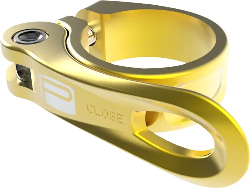 Promax Qr-1 Quick Release Seatpost Clamp 34.9Mm Gold 1